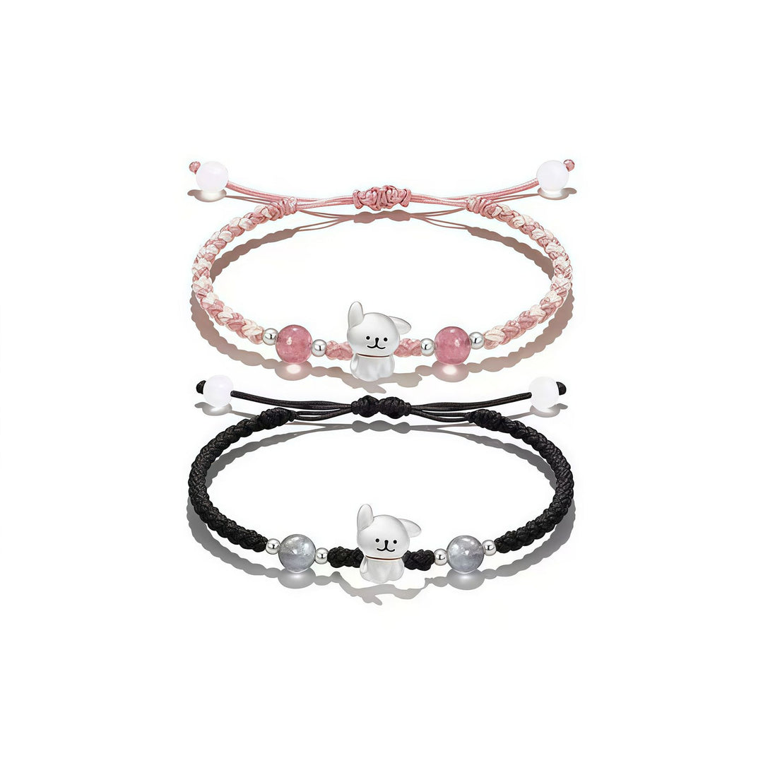 Playful Dog Charm Beaded Bracelet Kalsten