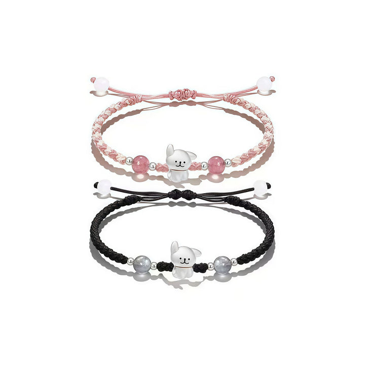 Playful Dog Charm Beaded Bracelet Kalsten