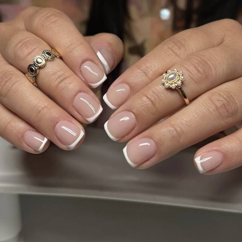 French Tip Press-On Nails Kalsten
