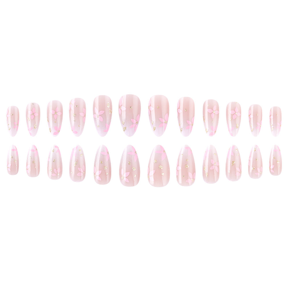 Decorative Floral Press-On Nail Set Kalsten