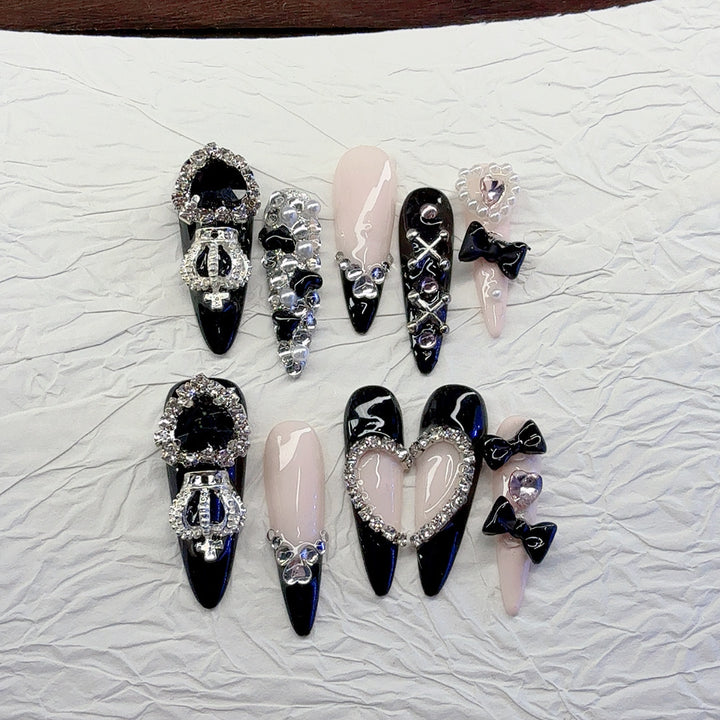Elegant Ornate Press-On Nail Art Set