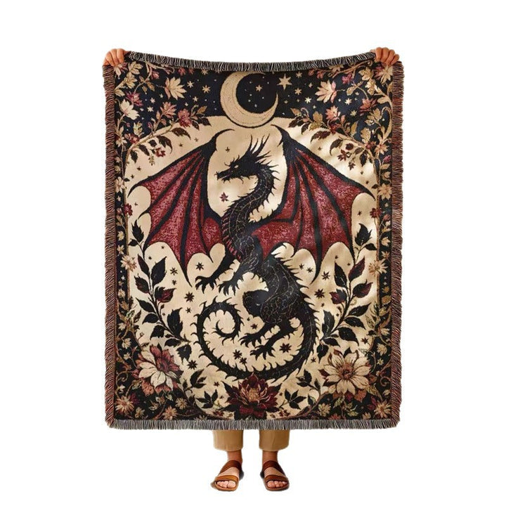 Bohemian Dragon Tapestry Throw Blanket