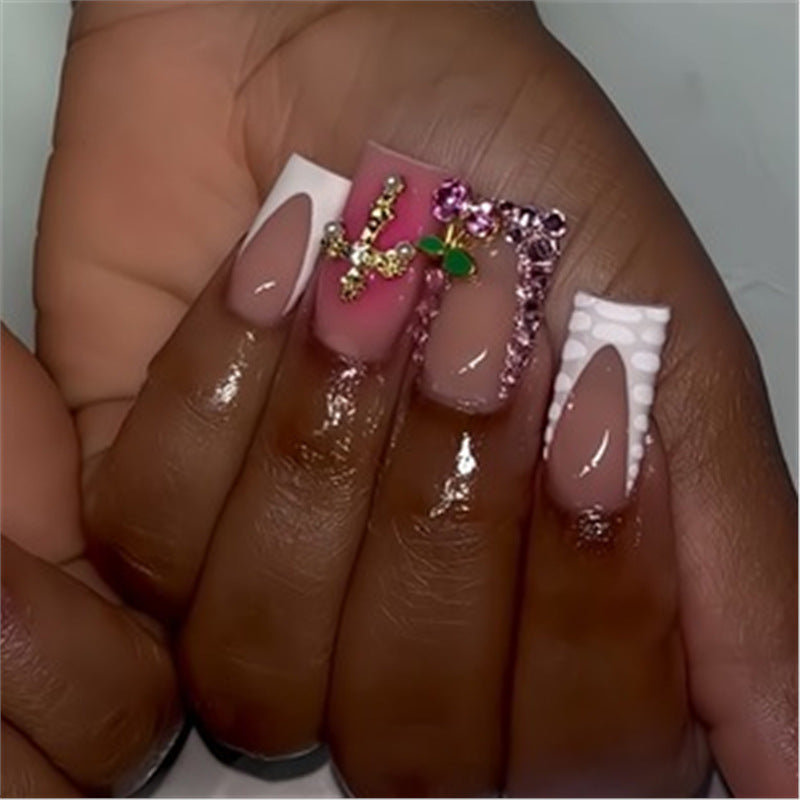 Artistic Press-On Nail Set with Premium Embellishments Kalsten
