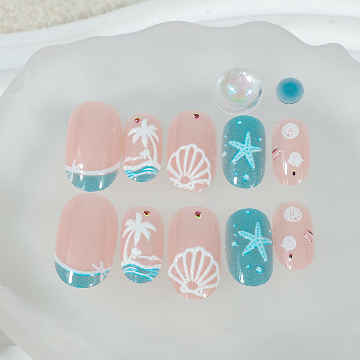 Artificial nail set with maritime details Kalsten