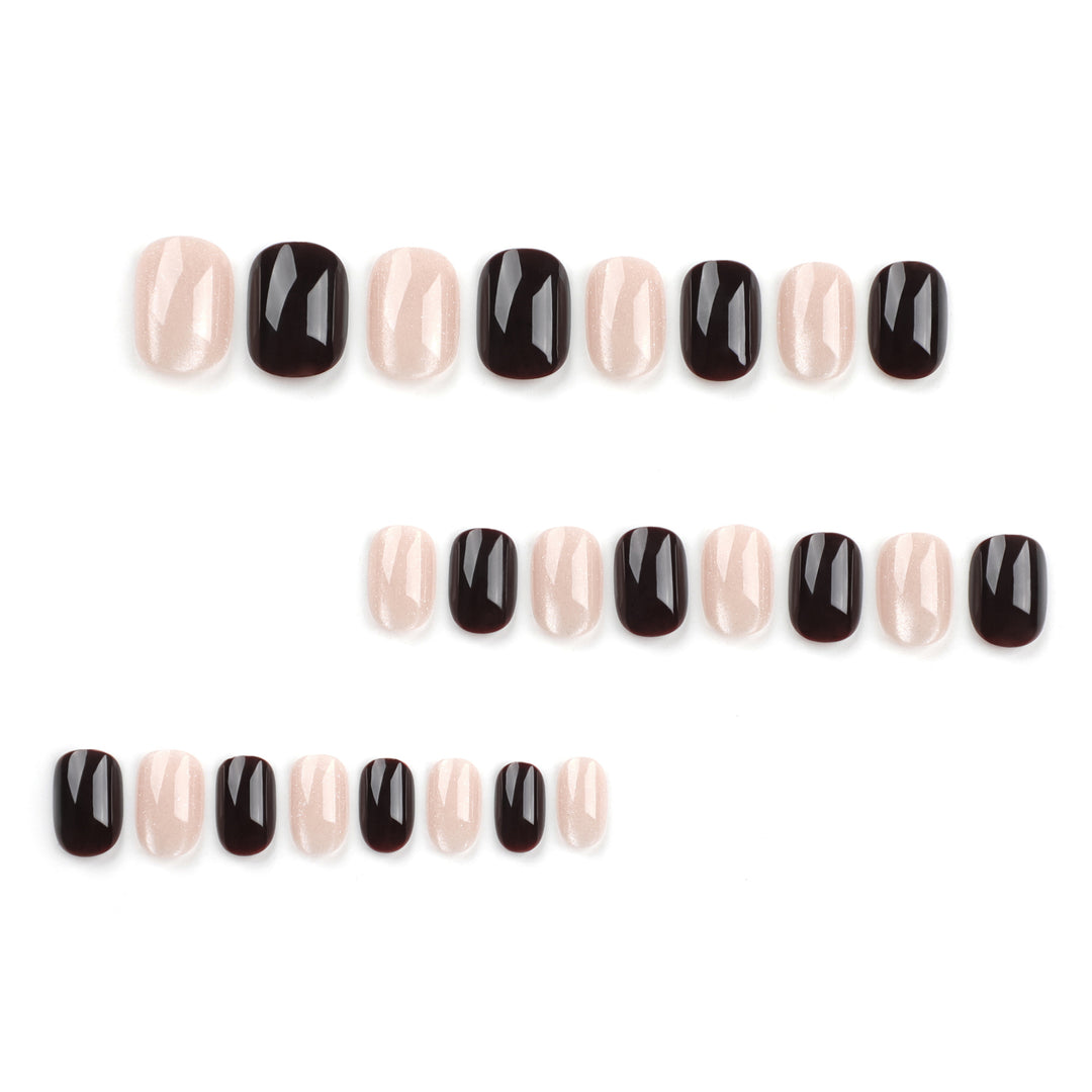 Artful nail extensions with elegant glitter and ombre design Kalsten