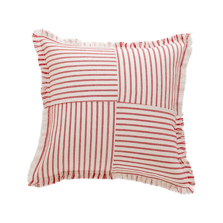 Striped Fringe Decorative Pillow