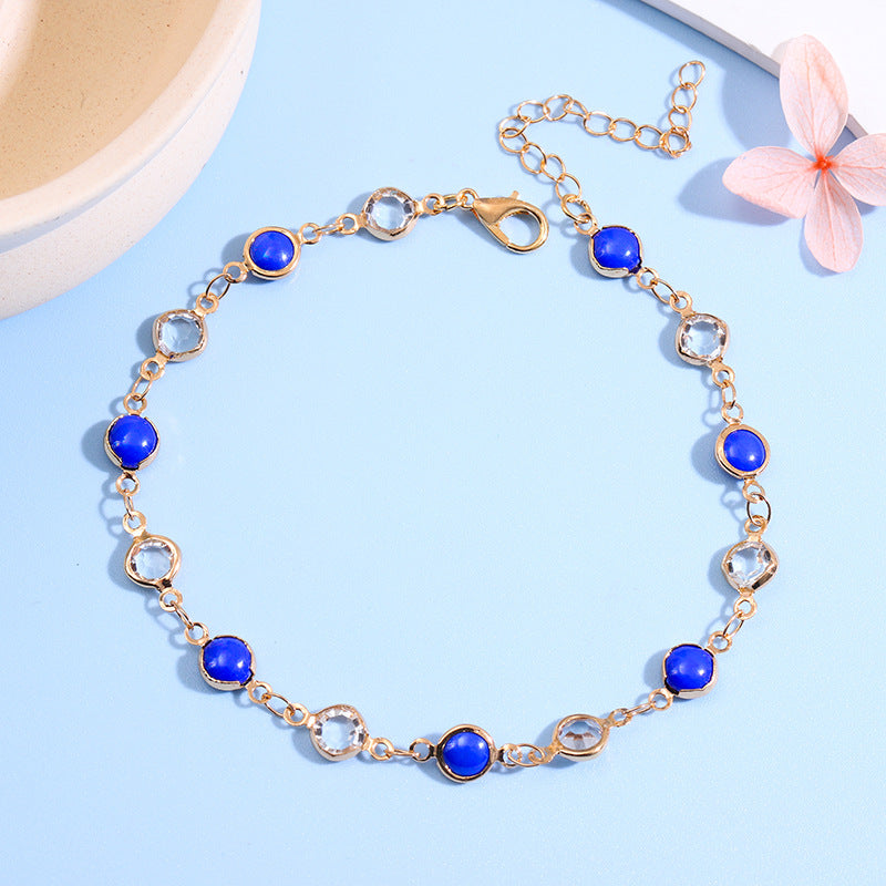 Decorative Gemstone Anklet Kalsten