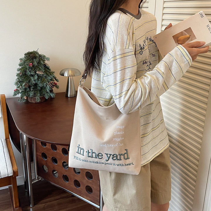 Casual Embroidered Tote Bag