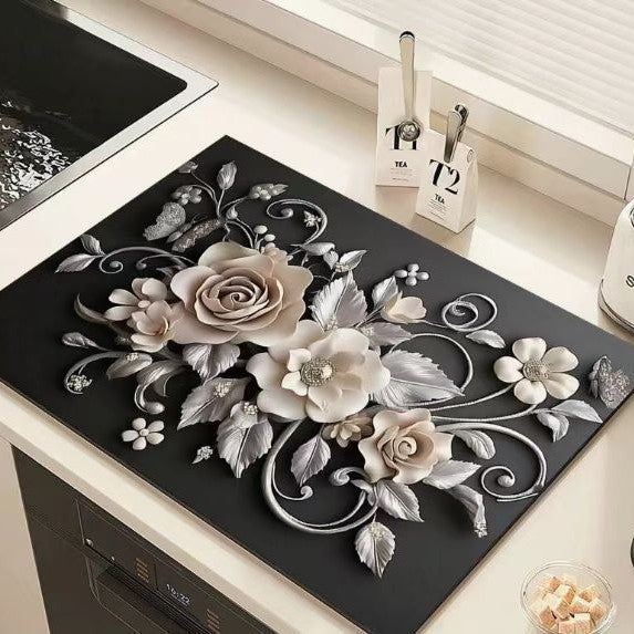 Coffee-Themed Kitchen Mat