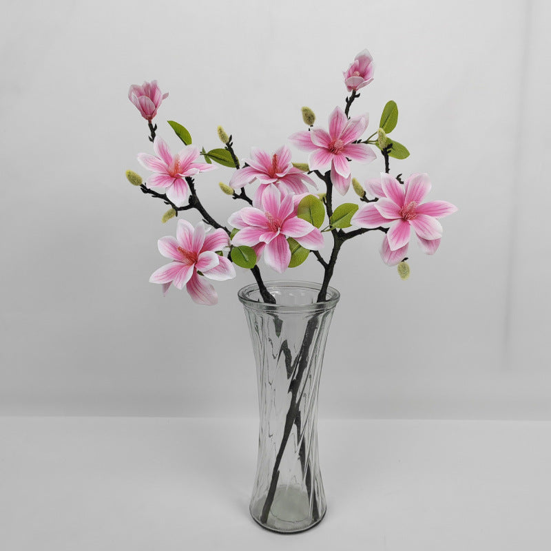 Lifelike Floral Stem with Soft Petals