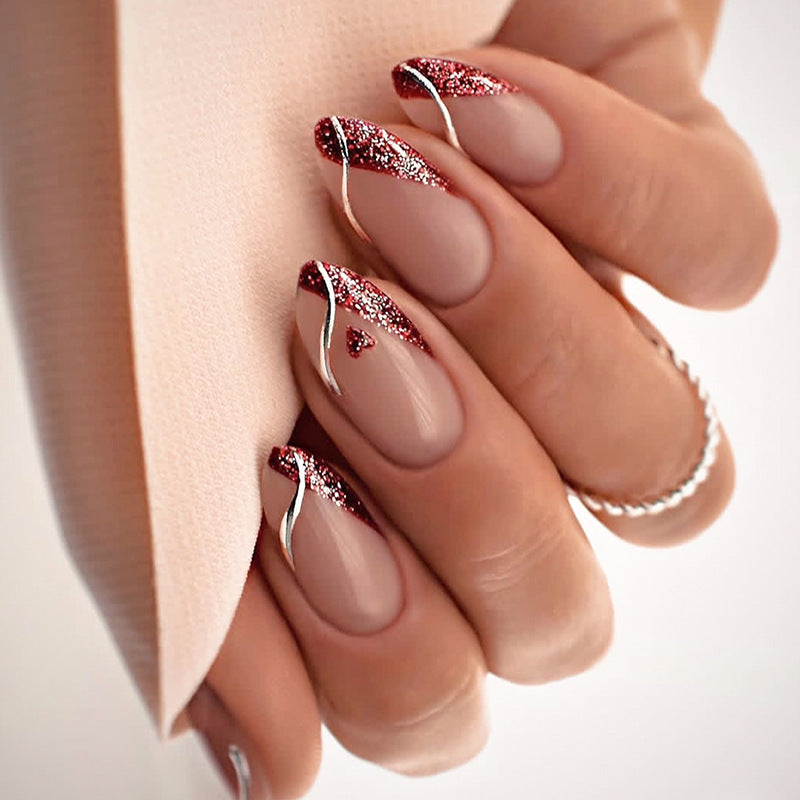 Artificial nails with glittering accents Kalsten