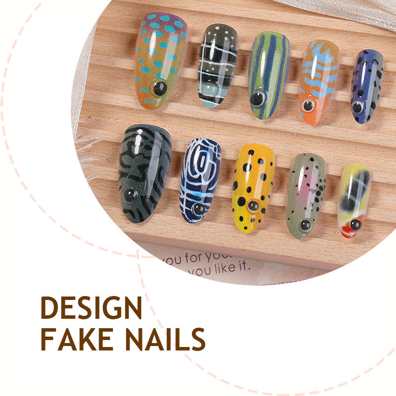 Artificial nail set with maritime fish design Kalsten