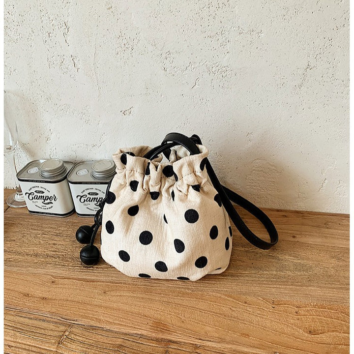 Polka Dot Drawstring Shoulder Bag Kalsten