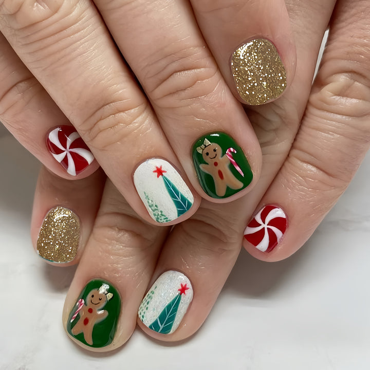 Decorative Holiday-Themed Press-On Nails Kalsten