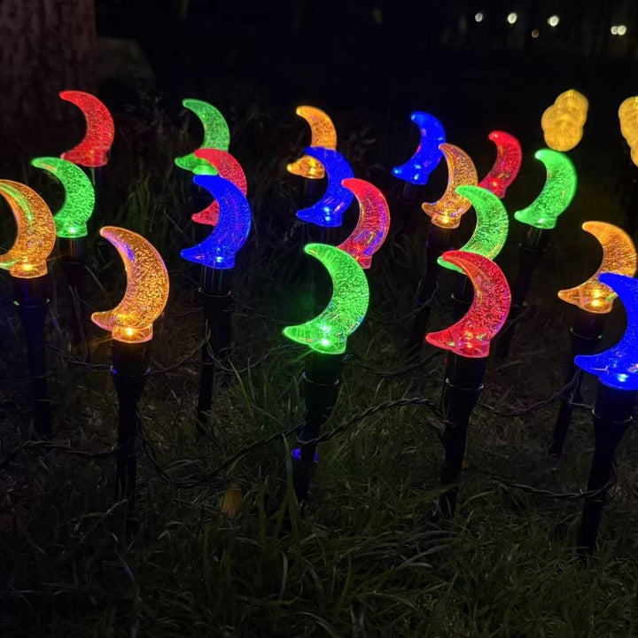 Crescent Moon Solar Garden Stake Lights Kalsten