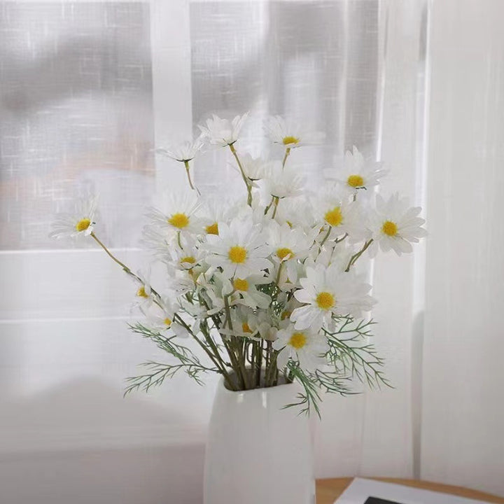 Lifelike Blue Daisy Bouquet