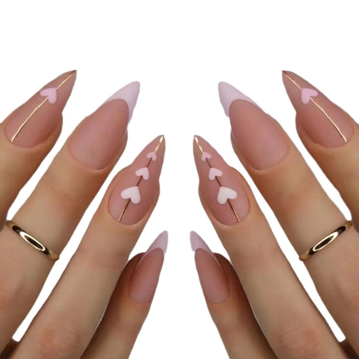 Heart-Inspired Elegant Nail Art Kalsten