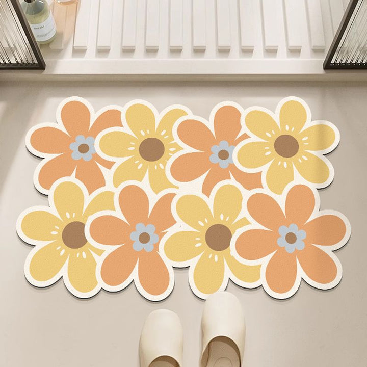 Decorative Floral Floor Mat