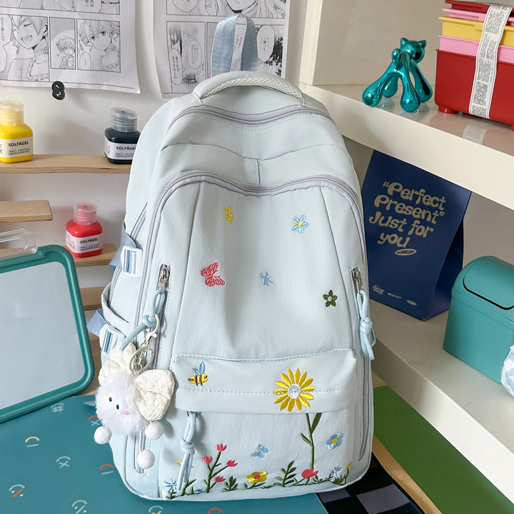 Embroidered Floral Design Backpack Kalsten
