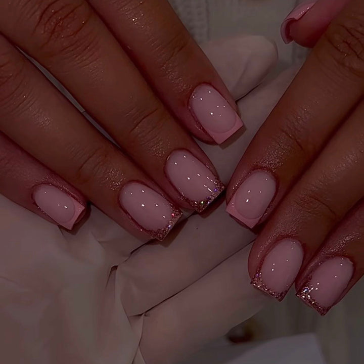 Glamorous artificial nail tips with sparkling accents Kalsten