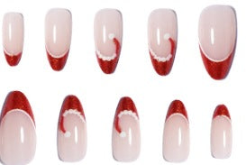 Festive French Tip Press-On Nail Set Kalsten