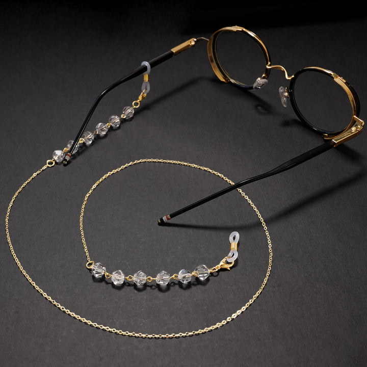 Elegant Crystal-Studded Eyewear Chain Kalsten
