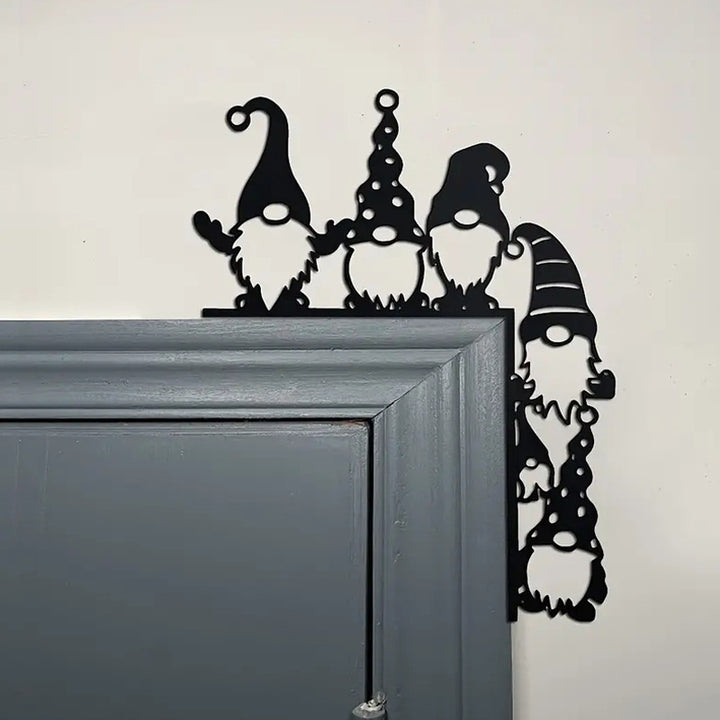 Decorative wall shelf with Christmas gnomes Kalsten