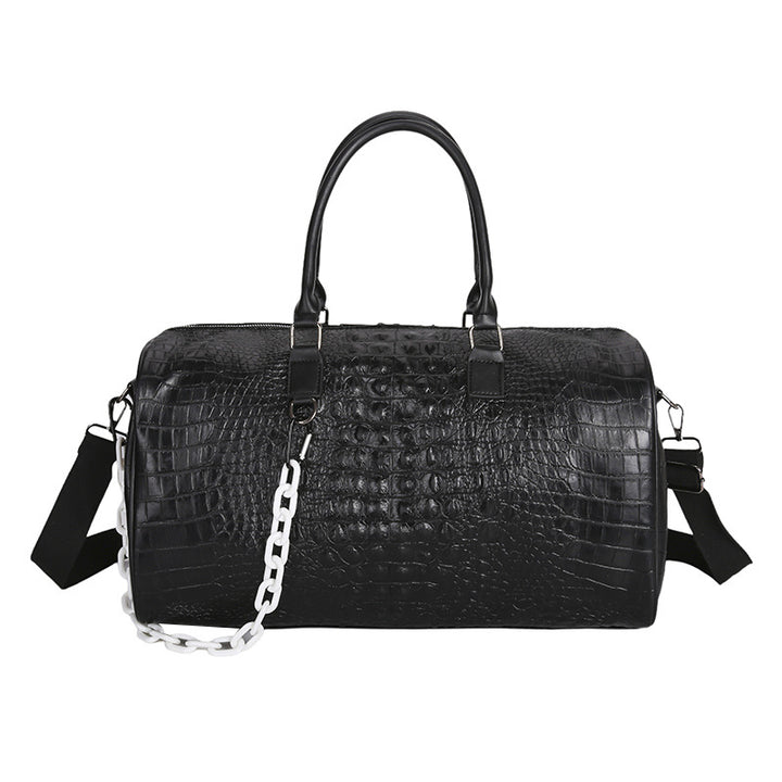 Crocodile Textured Luxurious Travel Duffle Bag Kalsten