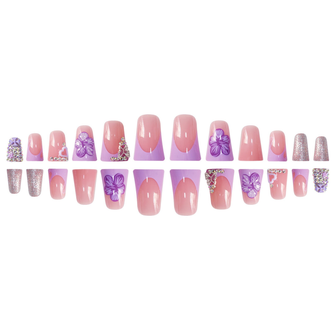 Decorative Floral Press-On Nail Extensions Kalsten 1787913819