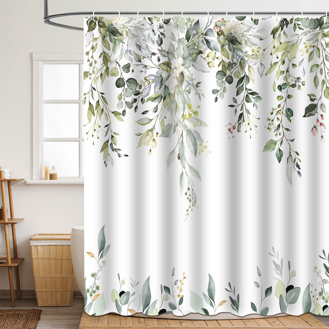 Floral Patterned Bathroom Shower Curtain Kalsten