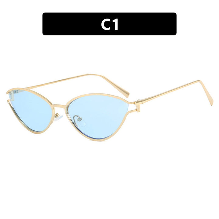 Ladies Cat-Eye Sunglasses in Elegant Gold Frame Kalsten