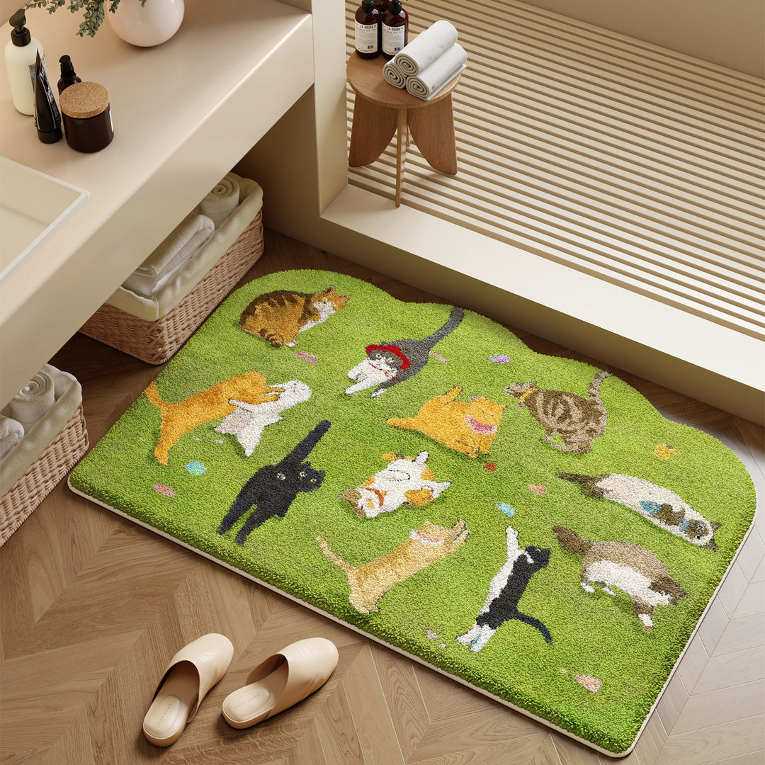 Decorative Pet-Themed Bath Mat