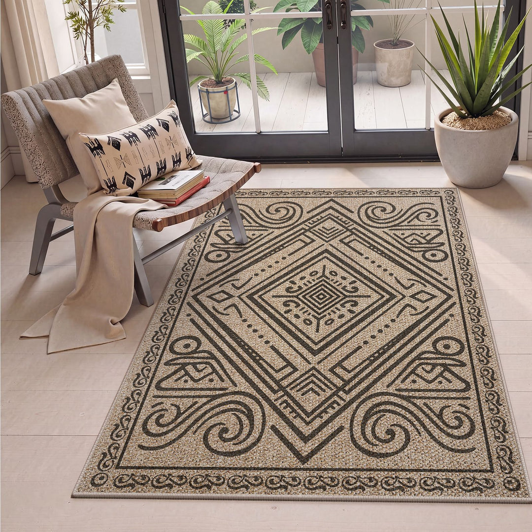 Geometric Patterned Indoor Area Mat Kalsten