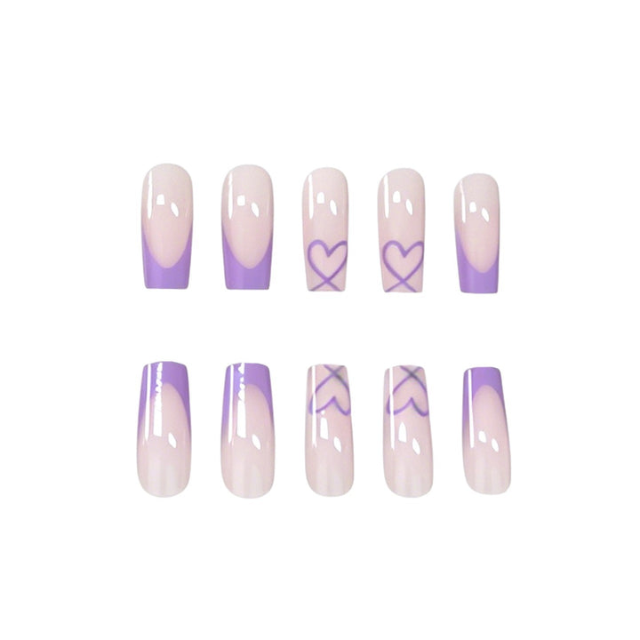 Luxurious Heart Patterned Nail Enhancements Kalsten