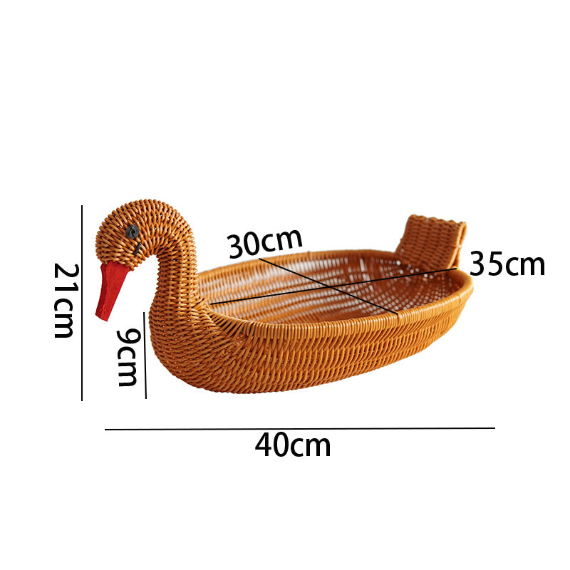 Decorative Woven Duck-Shaped Basket Kalsten