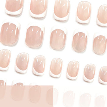 Elegant French Tip Acrylic Nail Set Kalsten