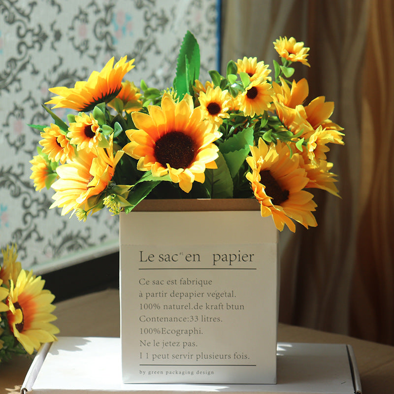 Lifelike Floral Arrangement in Elegant Vase