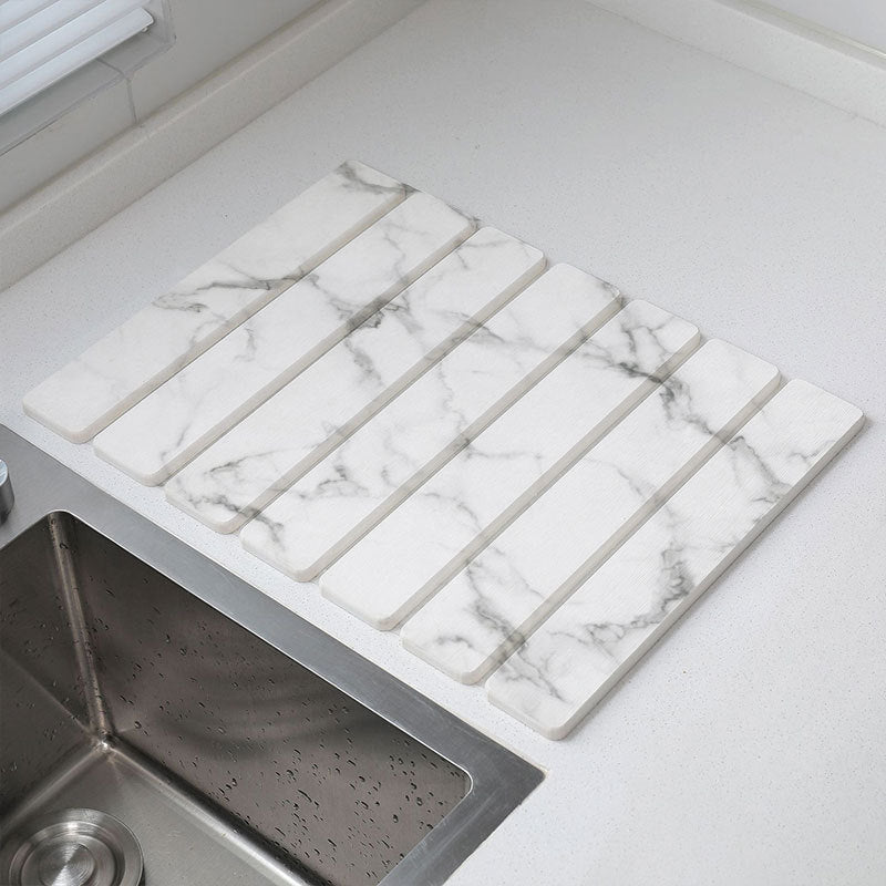 Marble Pattern Kitchen Draining Mat