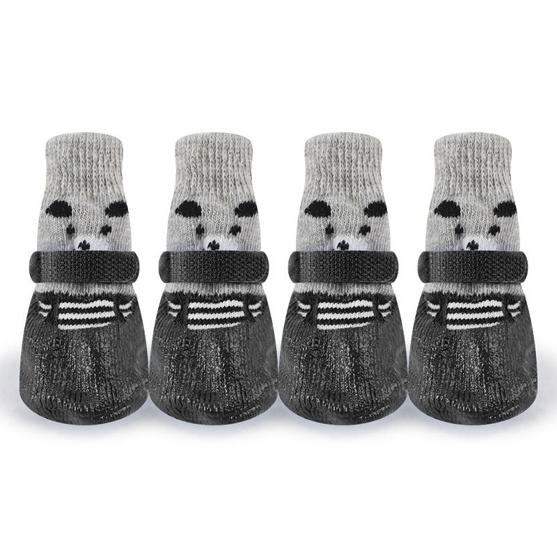 non-slip slippers with animal motifs
