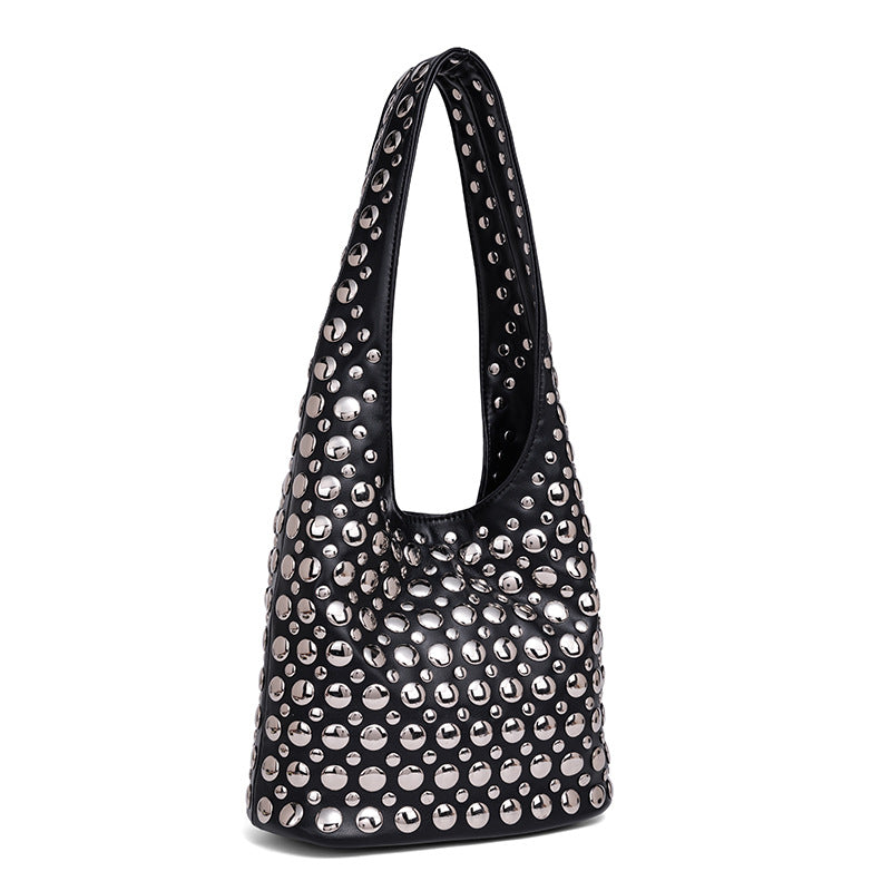 Studded Leather Shoulder Bag Kalsten