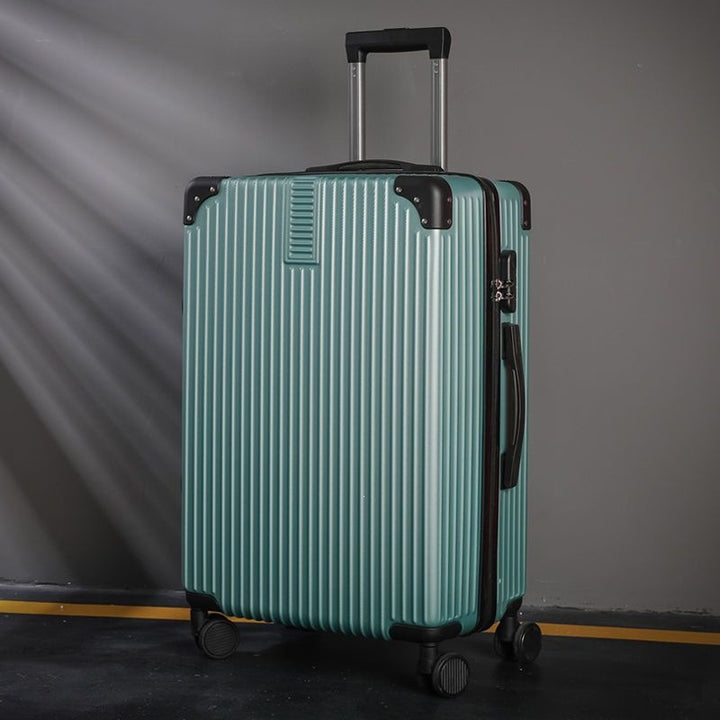 Hard shell suitcase with 360-degree wheel system and integrated safety feature Kalsten