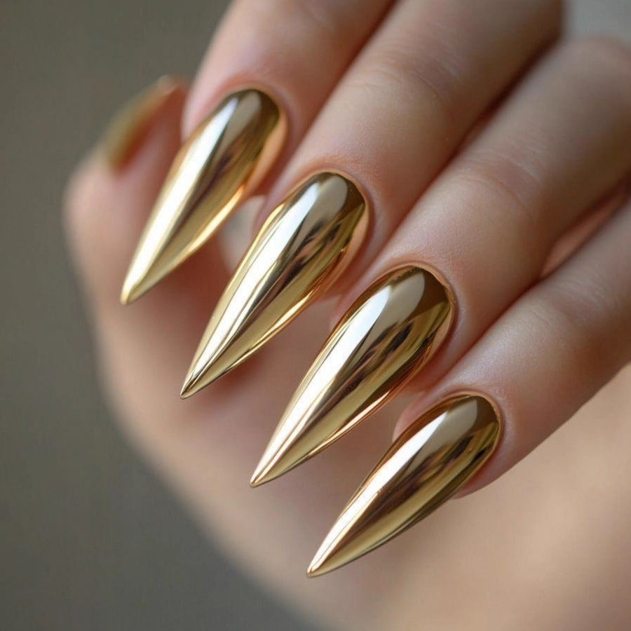 Elegant and Shiny Stiletto Artificial Nails Kalsten