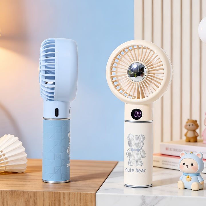 Portable Hand Fan with Digital Temperature Display and Comfortable Design Kalsten