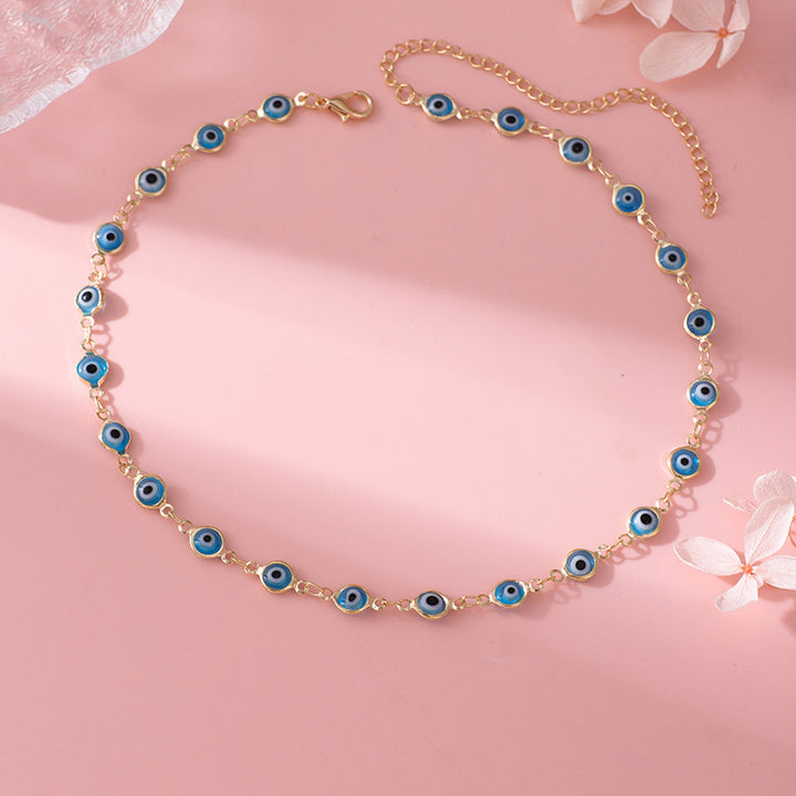Decorative Evil Eye Charm Necklace Kalsten