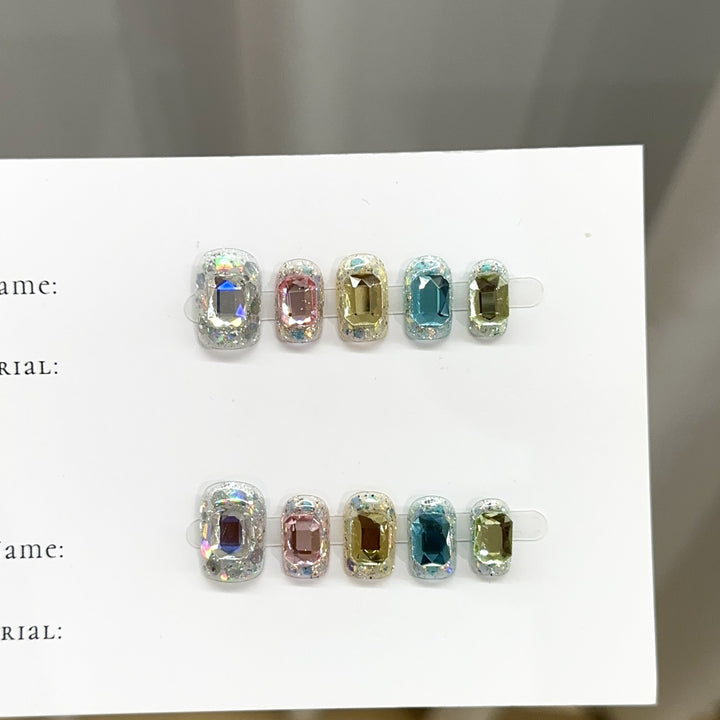Luxurious Gemstone-Embellished Nail Art Set