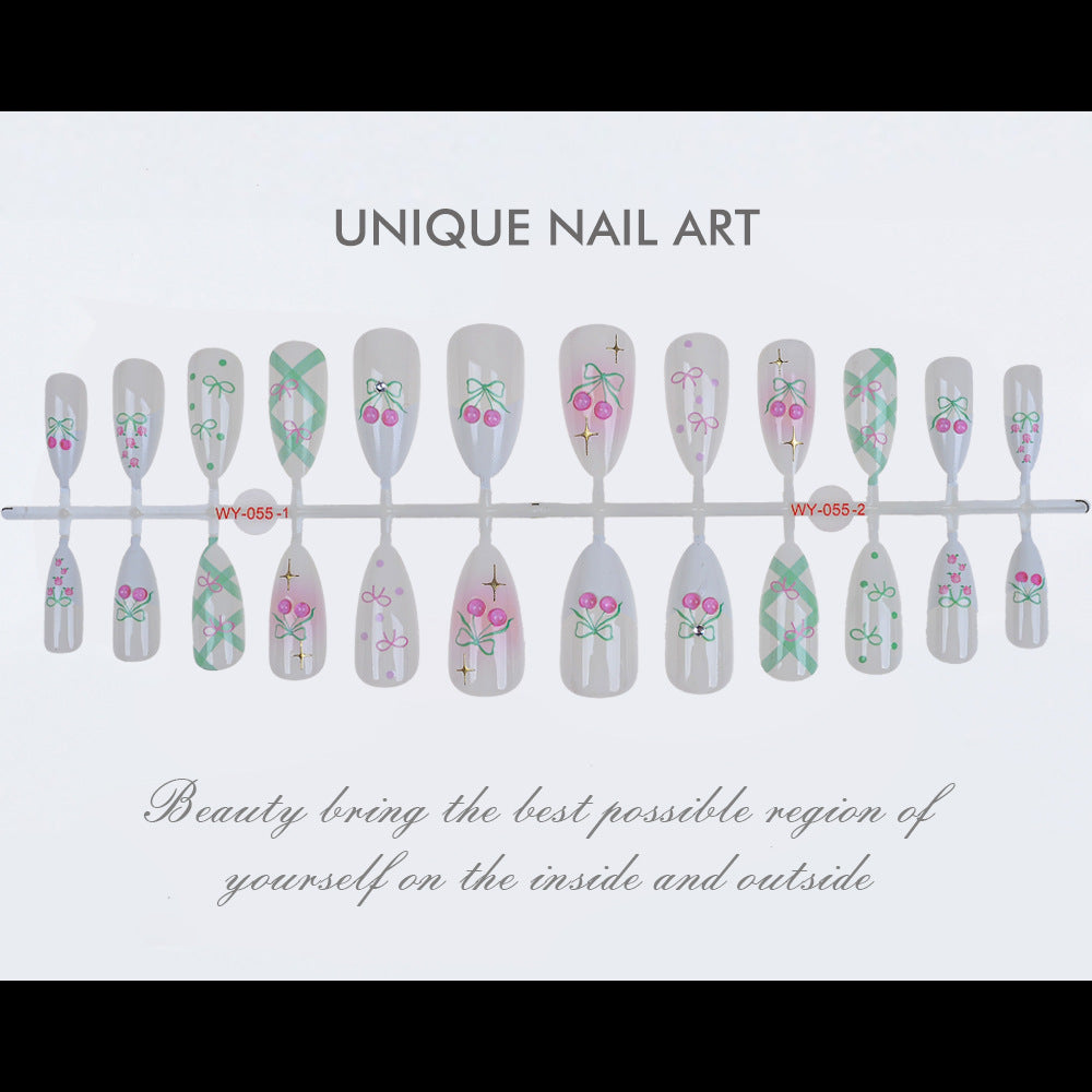 Elegant Floral Art Press-On Nail Set Kalsten