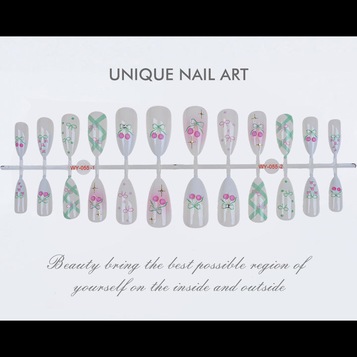 Elegant Floral Art Press-On Nail Set Kalsten