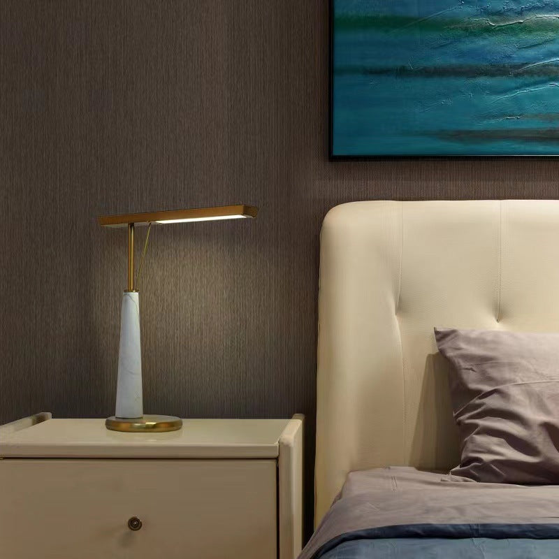 Modern Marble and Brass Table Lamp