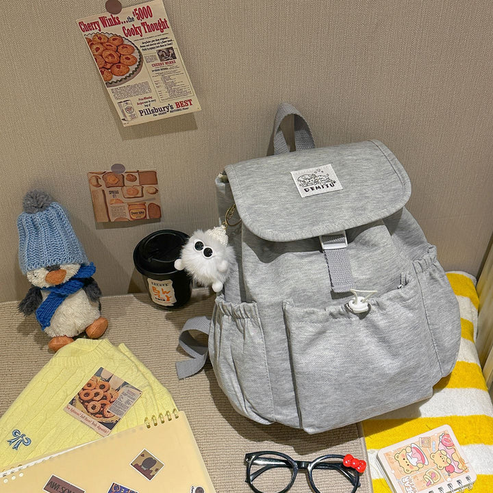 Casual Drawstring Flap Backpack Kalsten