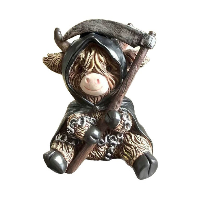 Funny Halloween Cow Figurine Kalsten